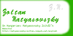 zoltan matyasovszky business card